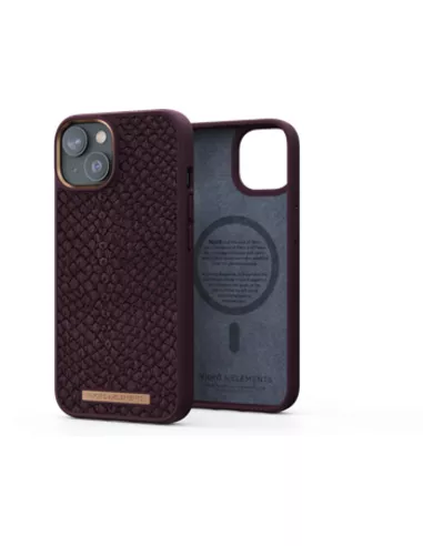 Njord Collections Case iPhone 14 Plus - Salmon alom Leather - Rust